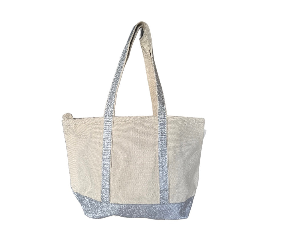 Silver Metallic NDLPT Tote Bag
