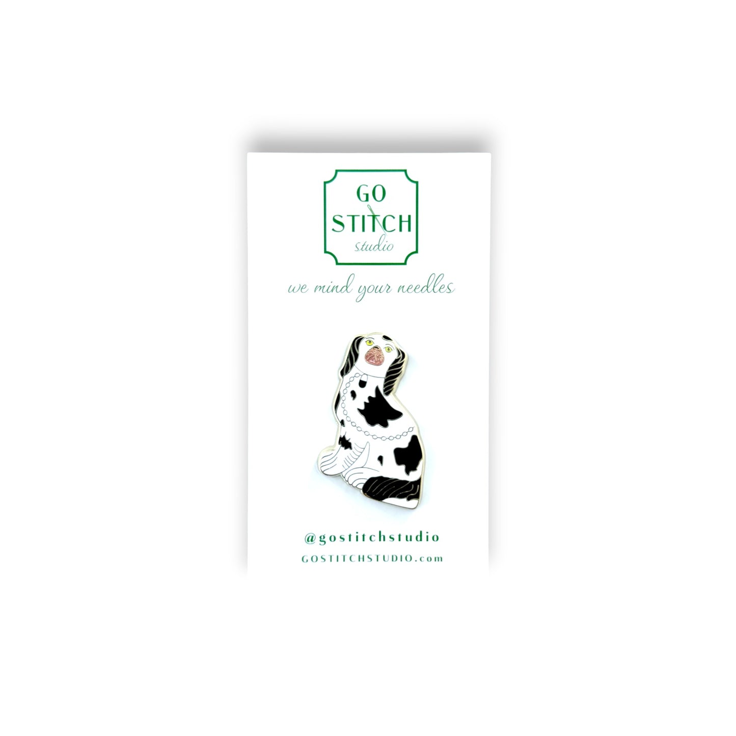 Brown Staffordshire Dog Needle Minder