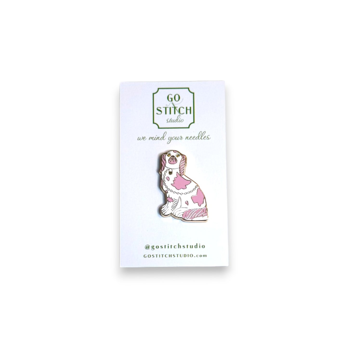 Pink Staffordshire Dog Needle Minder