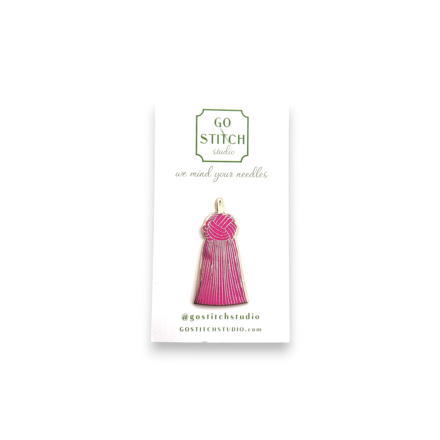 Pink French Knot Tassel Needle Minder