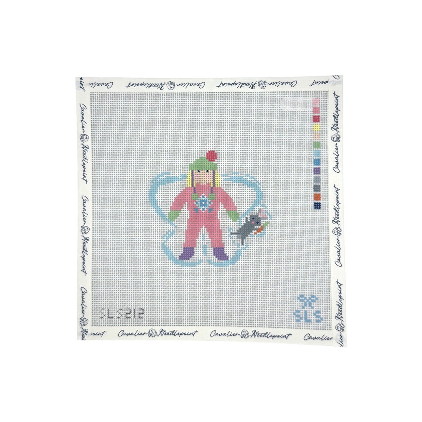 Snow Angel Girl with Bunny