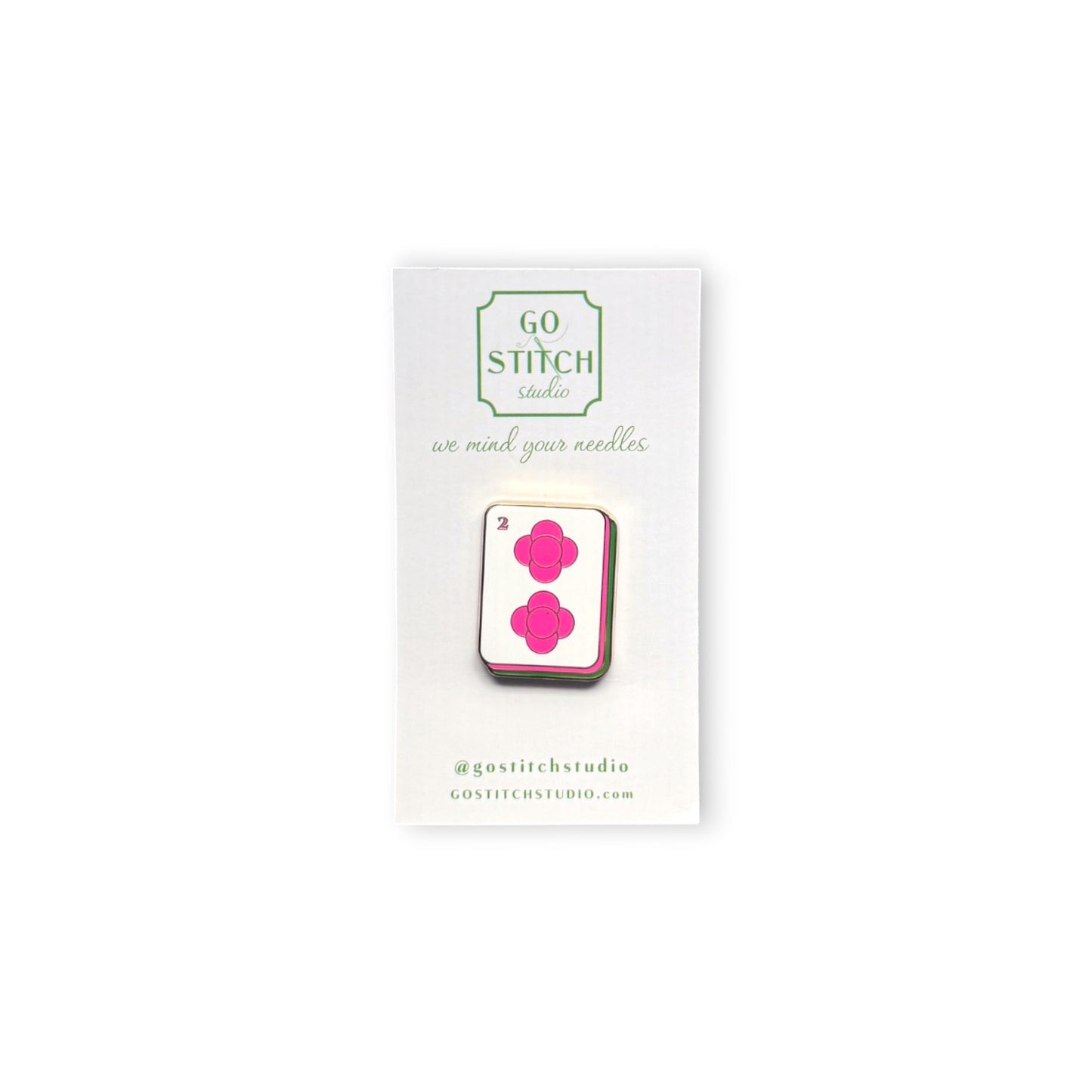Two Dot Hot Pink Mahjong Tile Needle Minder