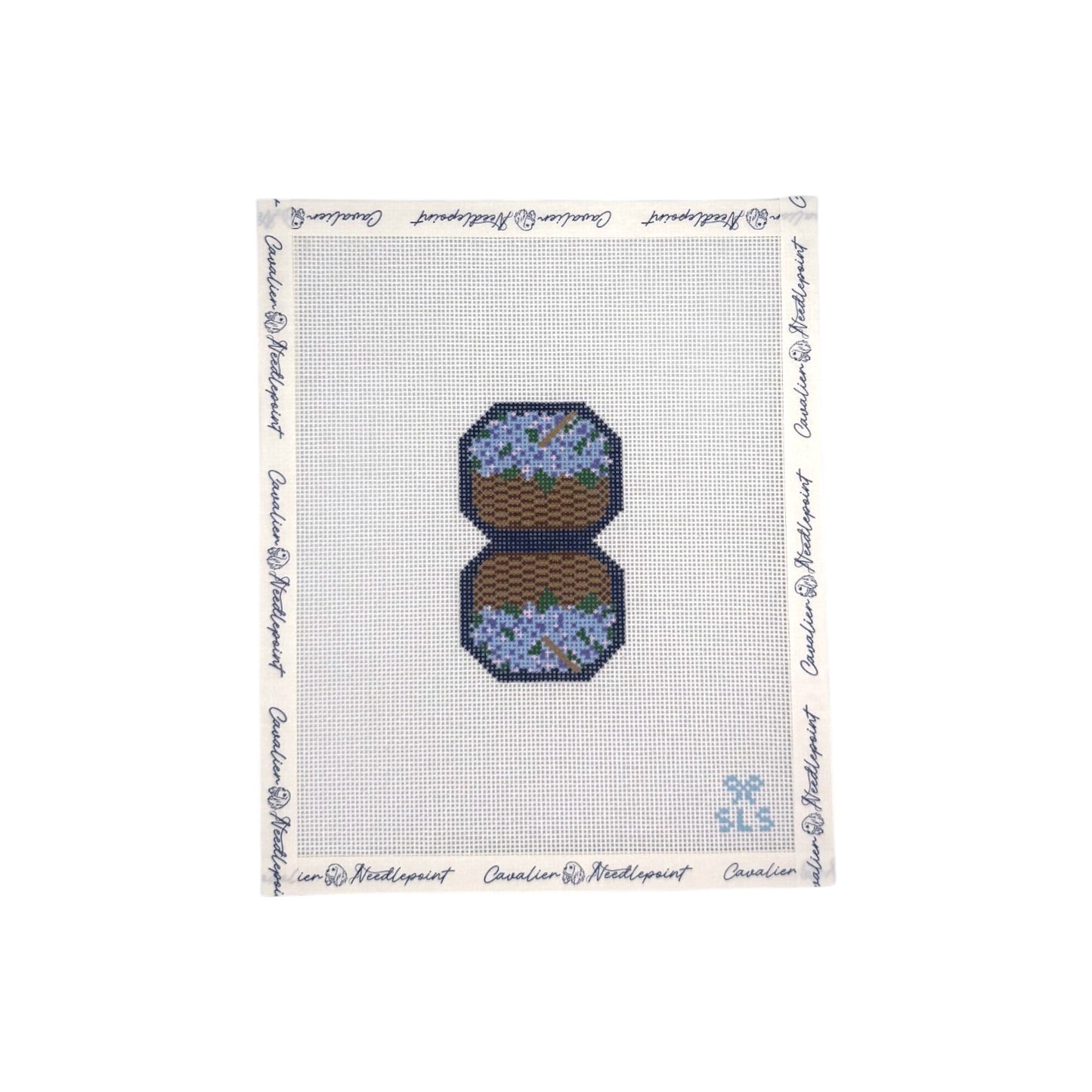 Hydrangea Basket - Double Fob Navy