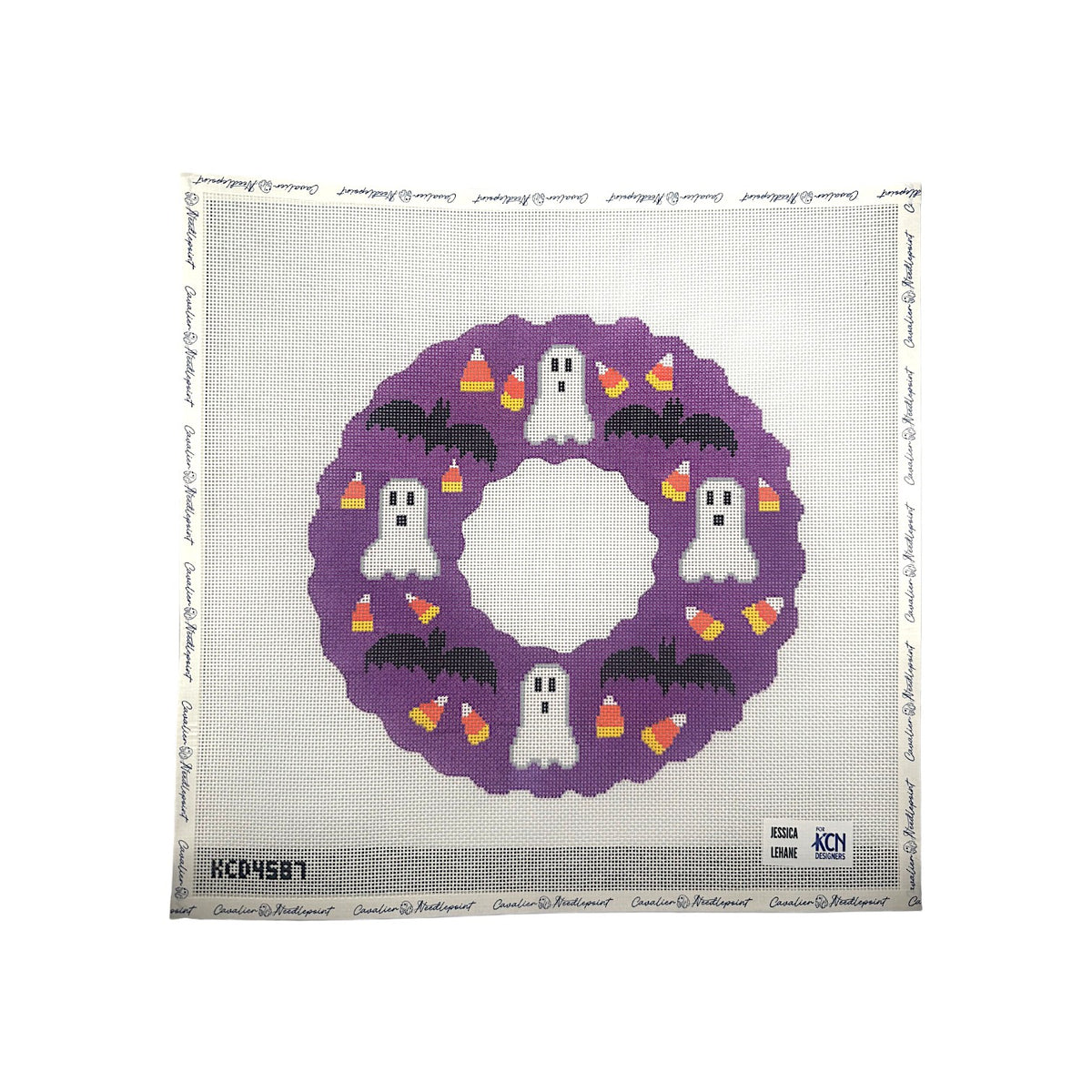 Ghost and Bat Halloween Wreath