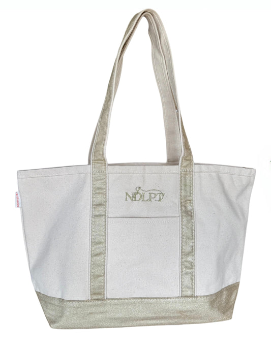 Gold Metallic NDLPT Tote Bag