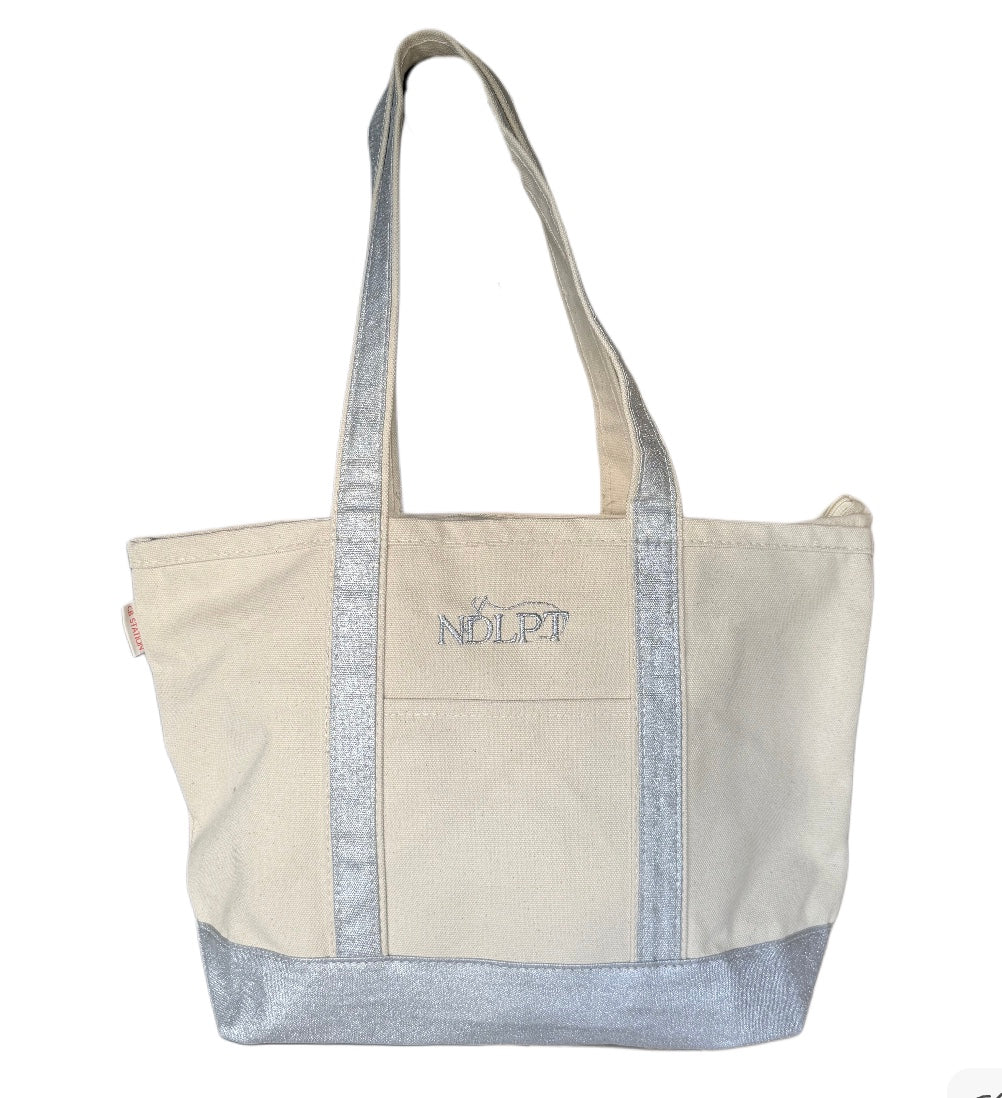 Silver Metallic NDLPT Tote Bag