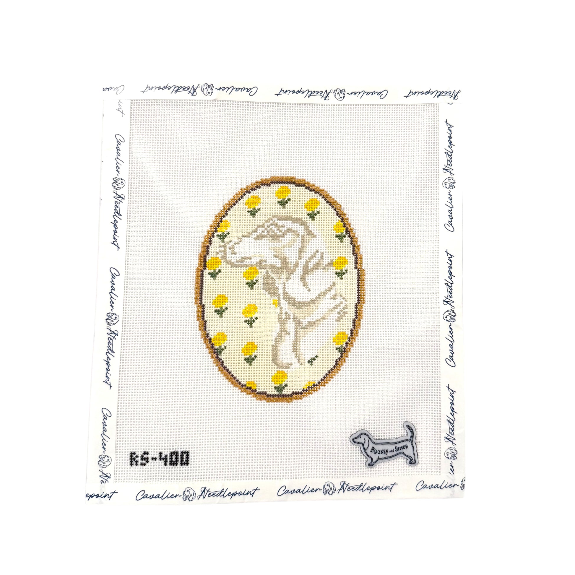 The Dachshund Flower Cameo