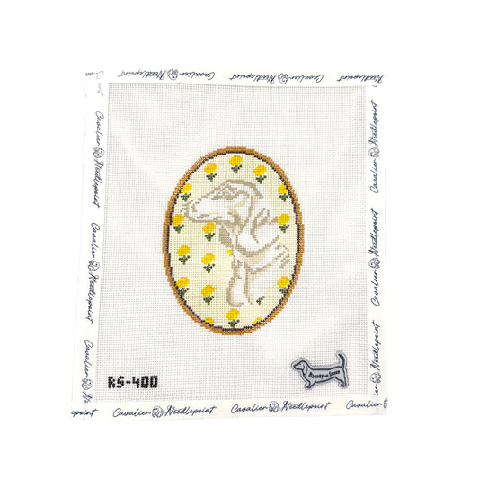 The Dachshund Flower Cameo