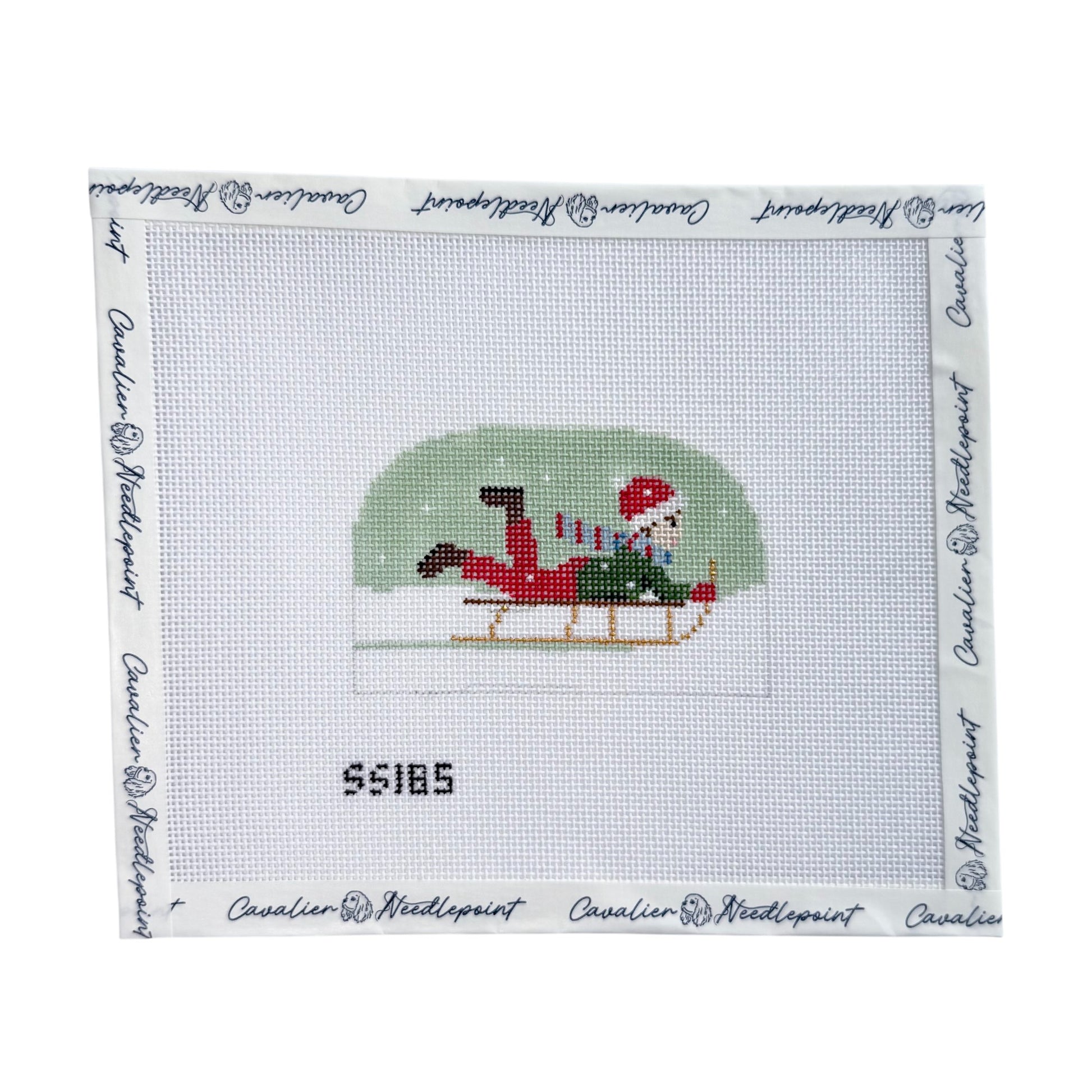 Winter Village Boy Sledding