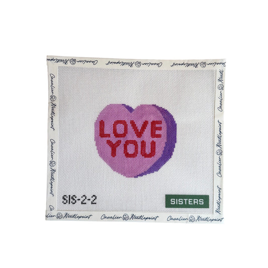 Conversation Heart Purple Love You