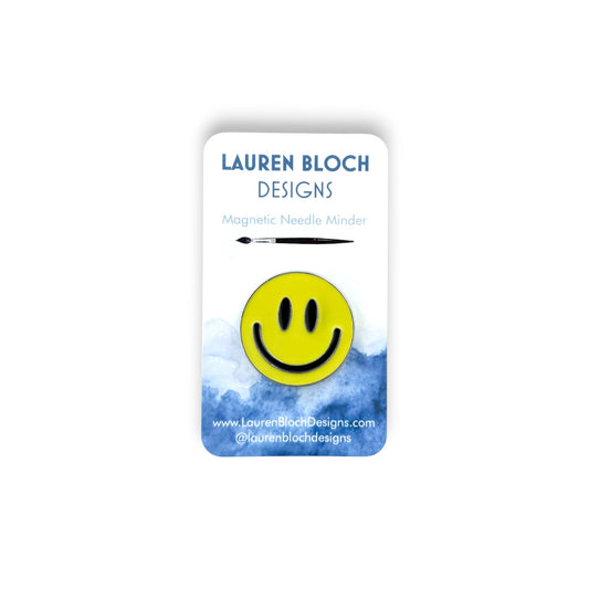 Yellow Smiley Face Needle Minder