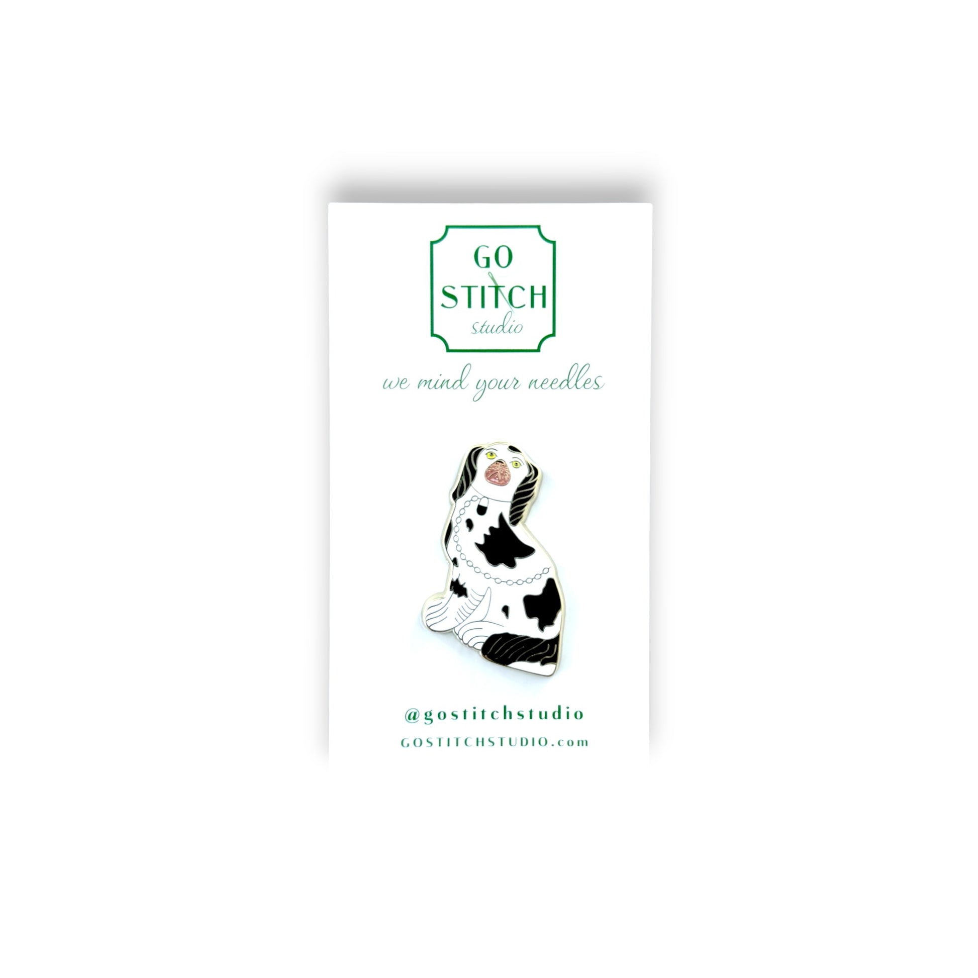 Brown Staffordshire Dog Needle Minder