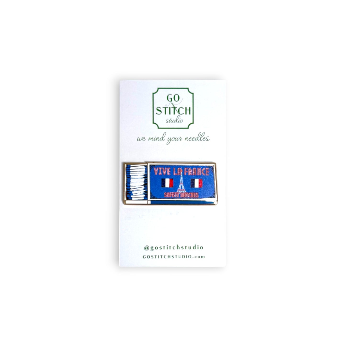 Vive La France Matchbox Needle Minder
