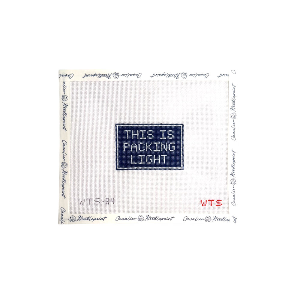 This is Packing Light Luggage Tag – Cavalier Needlepoint