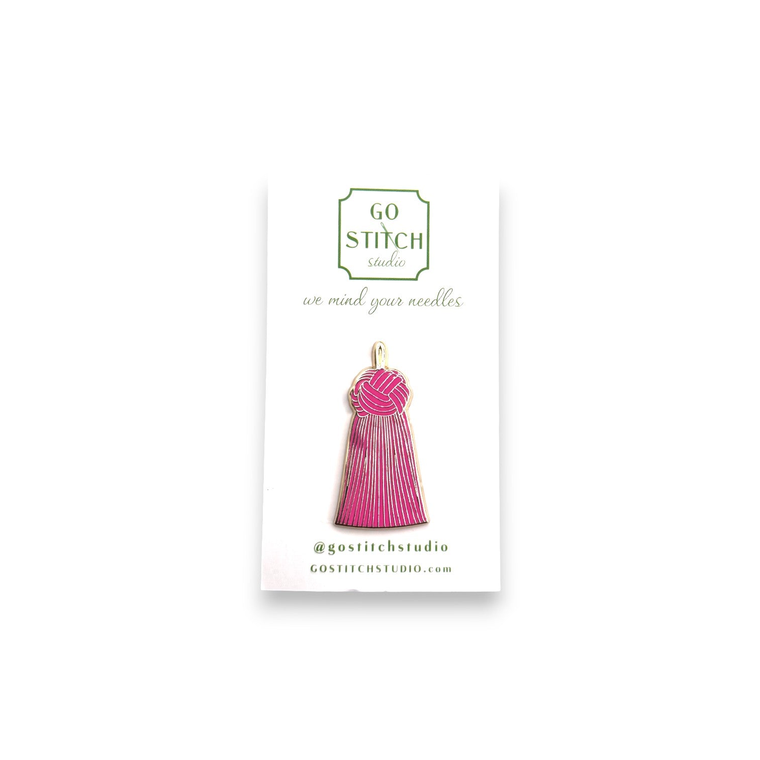 Pink French Knot Tassel Needle Minder