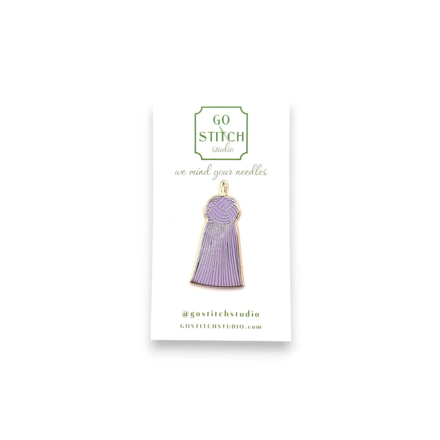 Lavender French Knot Tassel Needle Minder