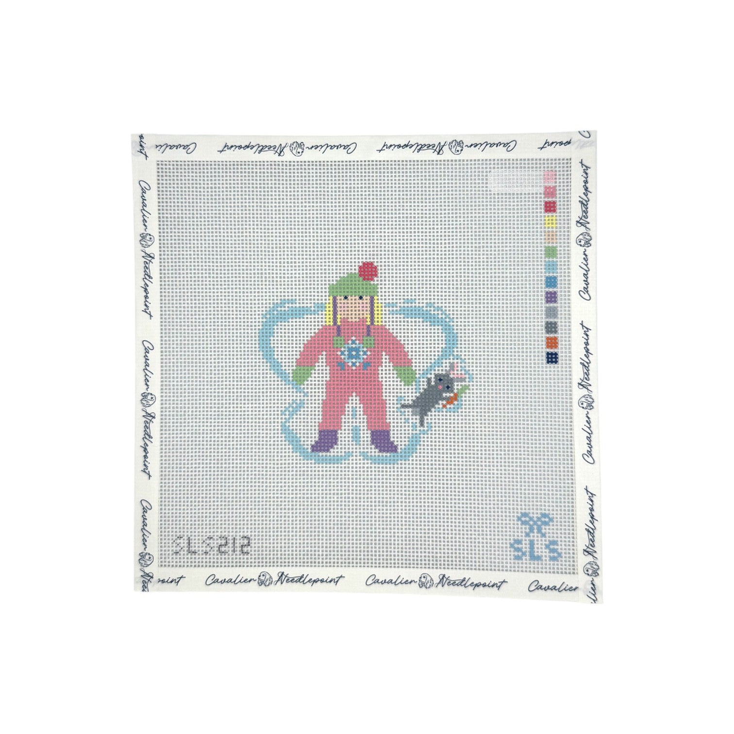 Snow Angel Girl with Bunny