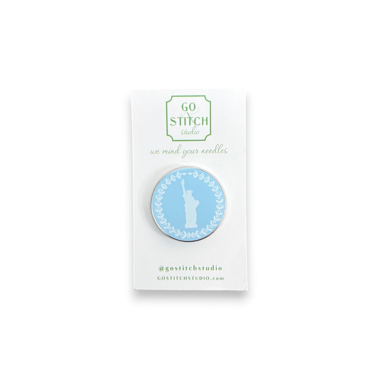 Lady Liberty Cameo Style Needle Minder