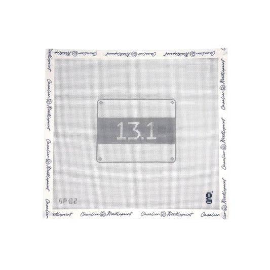 Greyscale Half Marathon Race Bib