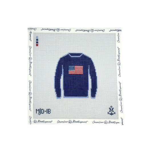 American Flag Navy Sweater