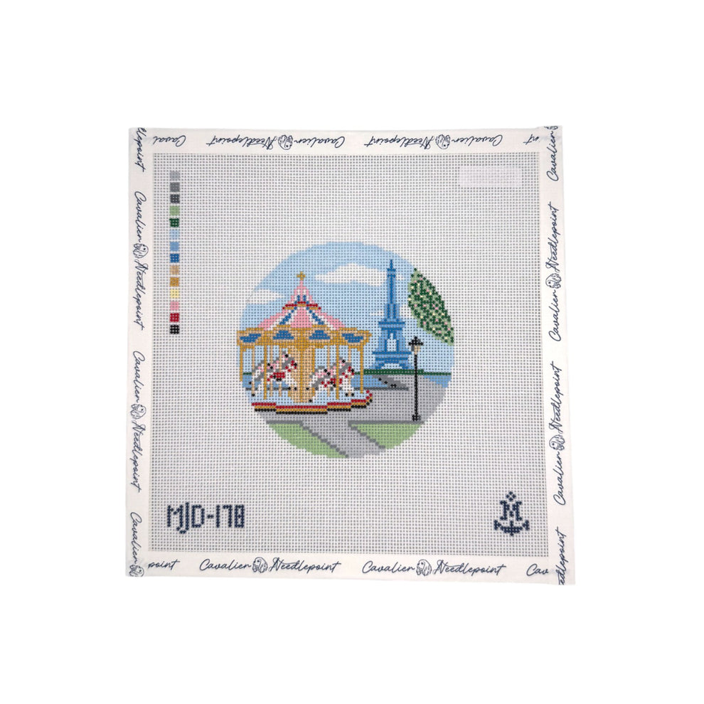 Carousel Needlepoint Parisian Day Carousel Play – Cavalier Needlepoint