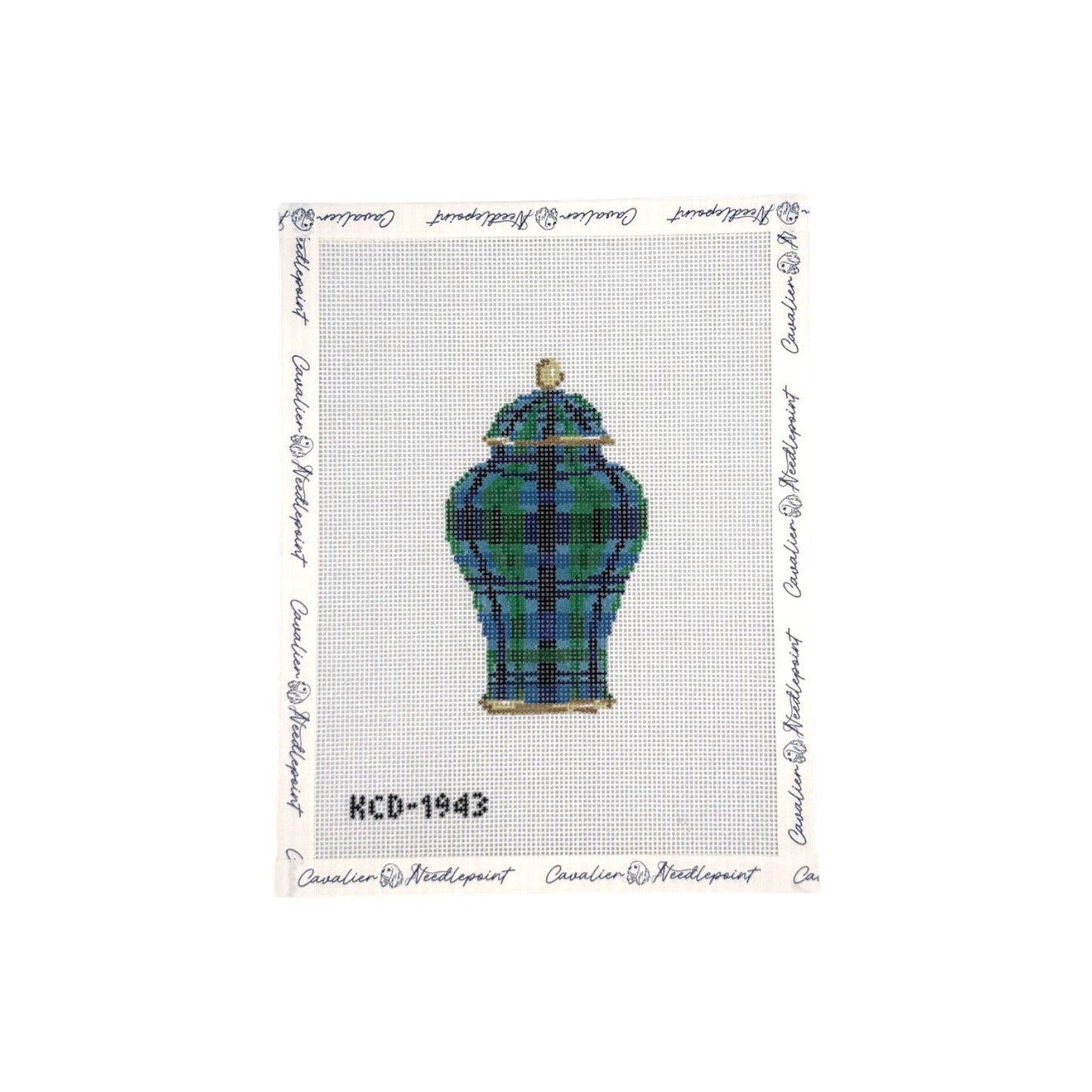 Black Watch Plaid Jar Canvas