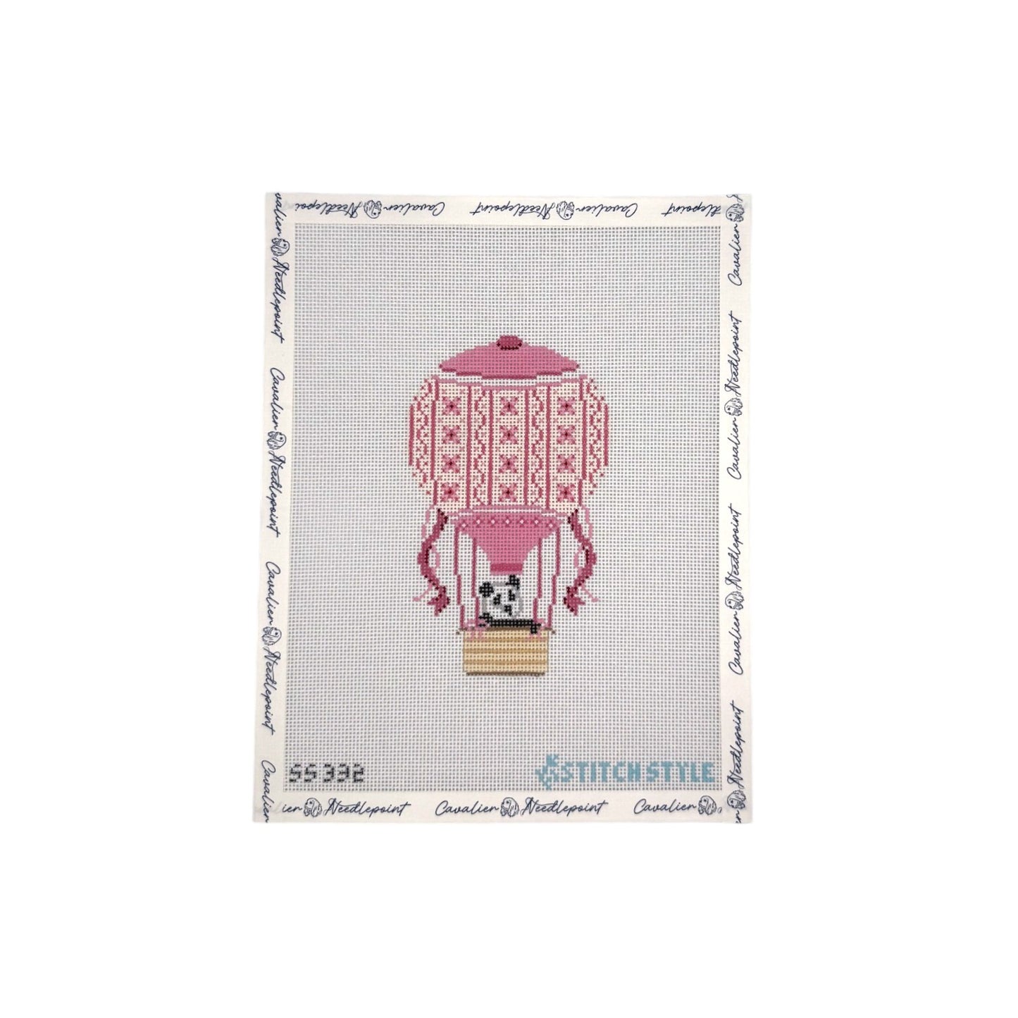 Pink Hot Air Balloon with Panda