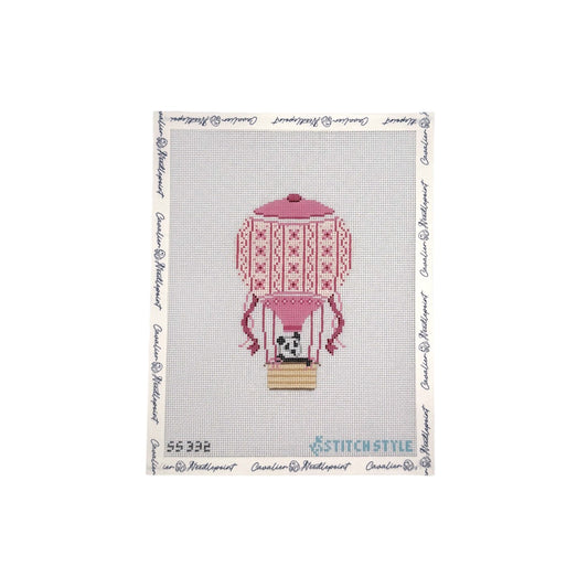Pink Hot Air Balloon with Panda