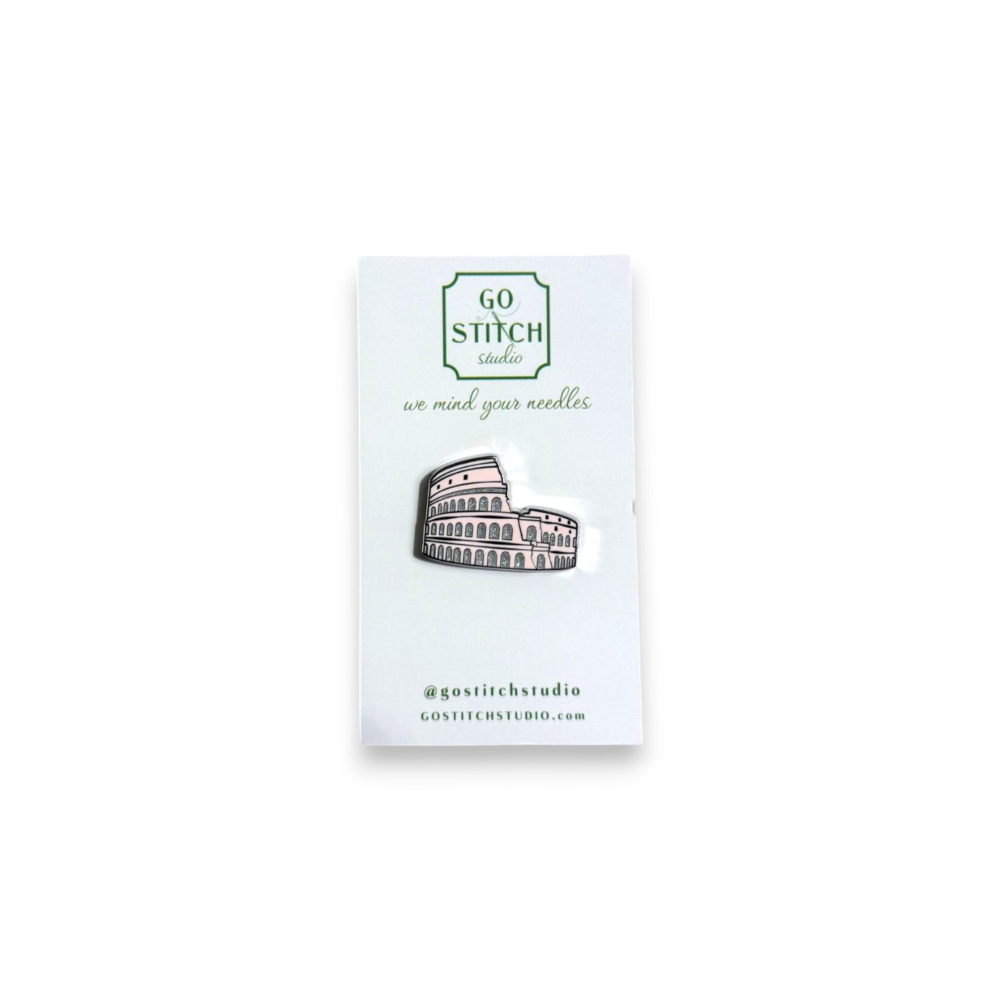Roman Colosseum with Glitter Needle Minder
