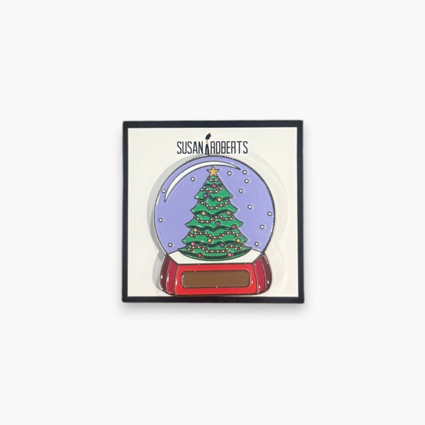 Christmas Tree Snow Globe Needle Minder