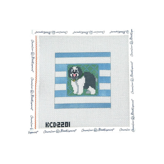 Sheepdog Striped Square