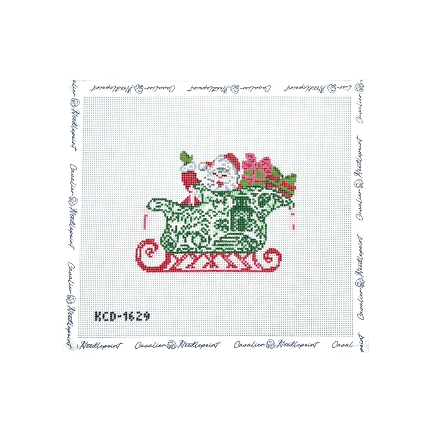 Chinois Sleigh with Santa Canvas
