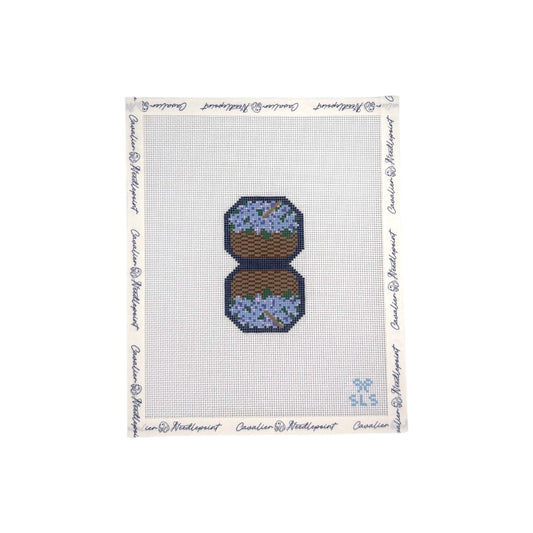 Hydrangea Basket - Double Fob Navy