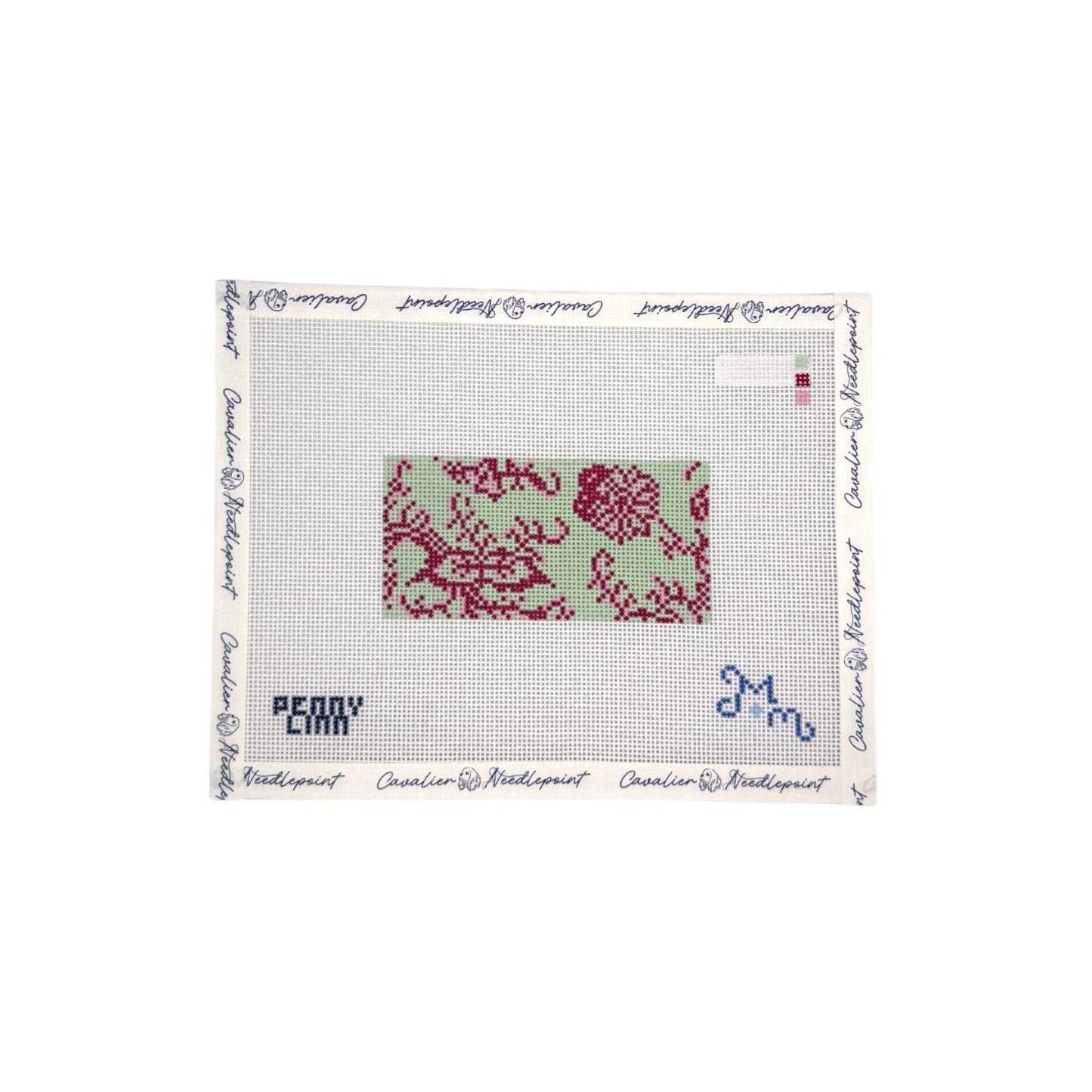 Pink and Green Floral Rectangle