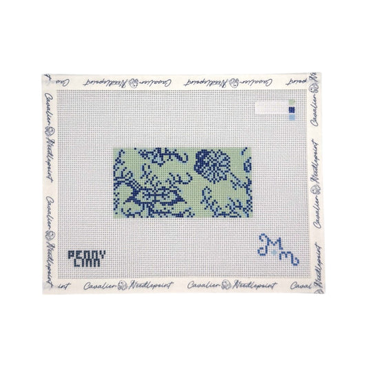 Blue and Green Floral Rectangle
