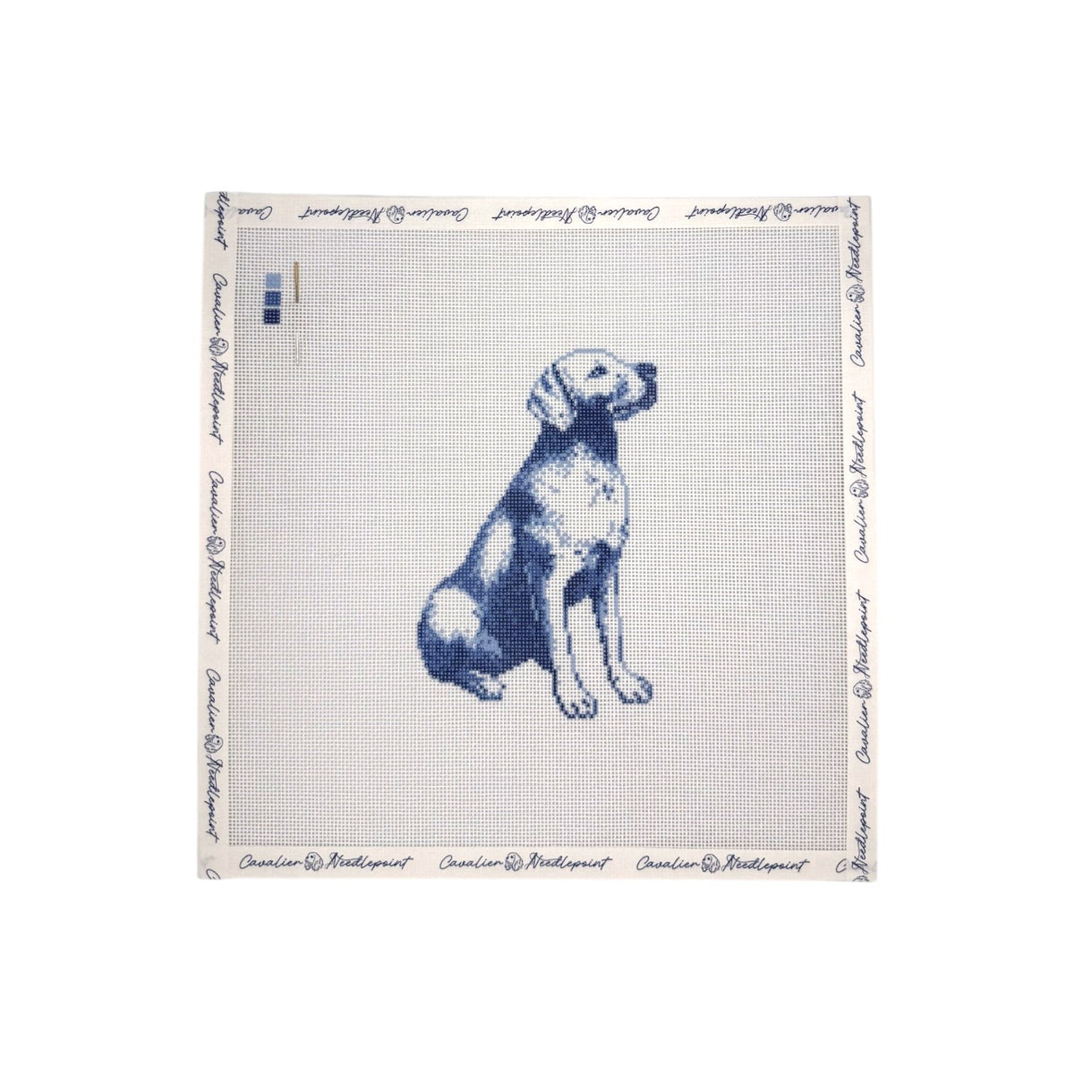 Vintage Blue Toile Labrador Retriever