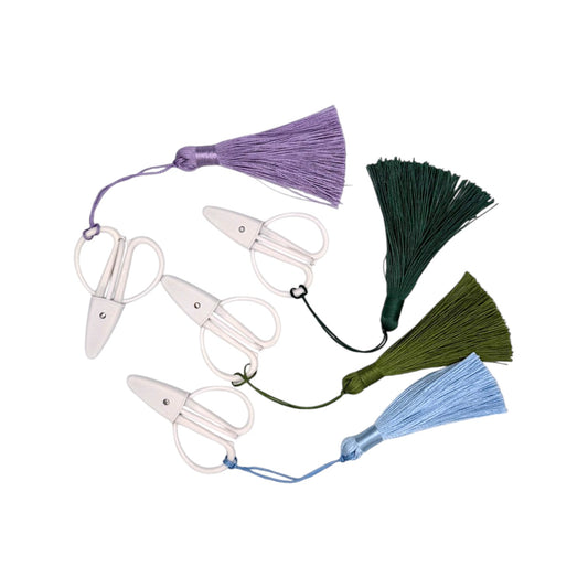 White Mini Tassel Scissors