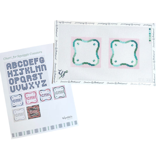 Squiggle Coasters Set of 2 (Palm Beach)